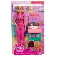 Barbie bábika detská lekárka s blond vlasmi - herný set Mattel