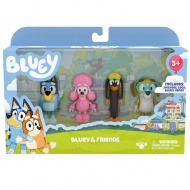 Bluey: Bluey a jeho priatelia 4 ks sada figúrok