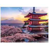 Diamantová mozaika: Japonská pagoda diamantová maľba set 30x40cm