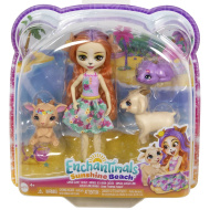 Enchantimals: Sunshine Beach Colita Goat a jej rodina figúrkový set - Mattel