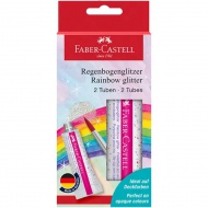 Faber-Castell: Dúhové trblietavé lepidlo 2x12ml