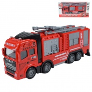 Fire Truck: Kovový otočný hasičský kamión 20cm