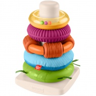 Fisher-Price: Senzorický Rock-A-Stack™ krúžkový pyramíd - Mattel