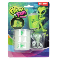 Glow N Fun Slime Alien: Fluorescenčný sliz v olejovom sude s figúrkou mimozemšťana