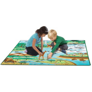 Hracia podložka s motívom biotopov zvierat s figúrkami zvierat 200x150cm - Melissa &amp; Doug