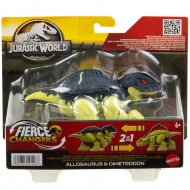 Jurassic World: Fierce Changers - Allosaurus &amp; Dimetrodon premeniteľná dinosaurus hračka - Mattel