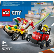 LEGO® City: Pizzové auto vs. hasičské auto, balíček so závodným autom (60458)