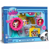 Littlest Pet Shop: Továreň na zábavu hracia súprava s 2 figúrkami, séria 1