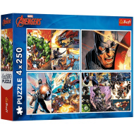 Marvel: Pomstitelia 4x250 ks puzzle - Trefl