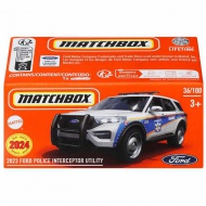 Matchbox: Papierová krabička 2023 Ford Police Interceptor Utility autíčko 1/64 - Mattel