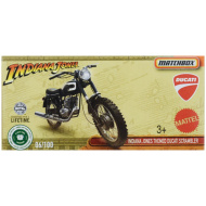 Matchbox: Papierová krabička s motívom Indiana Jones Ducati Scrambler motorka 1/64 - Mattel