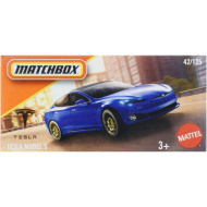 Matchbox: Papierová škatuľka Tesla Model S modré autíčko 1/64 - Mattel