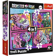 Monster High: Elektrizujúci deň 4 v 1 puzzle - Trefl