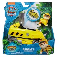 Paw Patrol: Jungle Pups Rubble minifigúrka s nosorožcom na vozidle - Spin Master