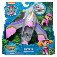 Paw Patrol: Jungle Pups Skye minifigúrka s sokolím vozidlom - Spin Master