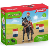 Schleich: Farm World - Súťaž v barelovom preteku s kovbojkou hracia súprava (42576)