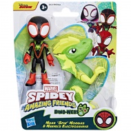 Spidey a jeho úžasní priatelia - Miles Morales a Elektrosaurus Dino-Sieť Akčná figúrka Sada - Hasbro