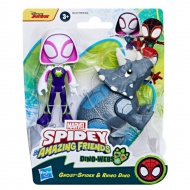 Spidey a jeho úžasní priatelia: Rhino dinosaurus a Ghost Spider akčná figúrka set - Hasbro