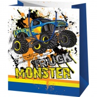 Stredná darčeková taška s motívom Monster Truck 18x10x23cm