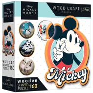 Wood Craft: Disney - Retro Mickey Mouse 160 ks prémiové drevené puzzle - Trefl