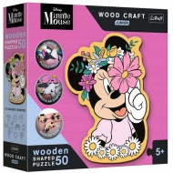 Wood Craft Junior: Disney Minnie myš svet drevené puzzle 50ks - Trefl