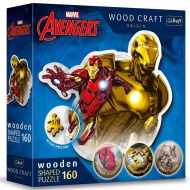 Wood Craft: Marvel Avengers - Iron Man 160 kusový prémiový drevený puzzle - Trefl