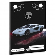 Ars Una: Strieborno-metalický Lamborghini linajkový zošit pre 3. ročník 32 strán A/5