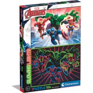 Avengers fluoreskujúce puzzle 104ks - Clementoni