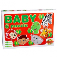 Baby puzzle Zvieratká 6ks