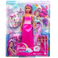 Barbie® Fairytale: Konvertibilná bábika Morská panna 2023 s príslušenstvom - Mattel