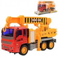 Construction Truck: Vozidlo so žeriavom a zotrvačníkom 19cm