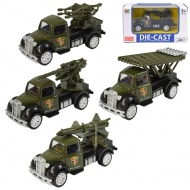 Die-Cast: Vojenské autíčko v rôznych variantoch so zotrvačníkom 1/55