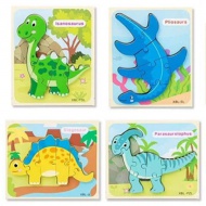 Dinosaurus drevené puzzle vo viacerých variantoch