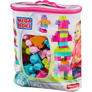 Kocky vo vrecúšku 60ks pre dievčatká - Mega Bloks First Builders