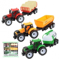 Farmer Truck: Trojdielny set s farmárskym traktorom a prívesom 28cm