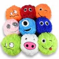 Fuzzy Monsters chlpatá plyšová lopta vo viacerých variantoch 23cm