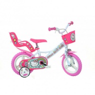 Hello Kitty ružovo-biely bicykel veľkosť 12