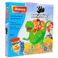 Kinetic Sand: Heros dinosaurus kinetický piesok, set s príslušenstvom 500g