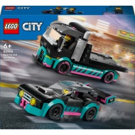 LEGO® City: Závodné auto a nákladné auto na prepravu áut (60406)