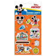 Mickey Mouse set samolepiacich nálepiek 5ks na 8x12cm hárku