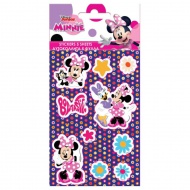 Minnie Mouse set samolepiacich nálepiek 5ks na 8x12cm hárku