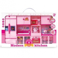 Modern Kitchen ružový kuchynský set s príslušenstvom, so svetlom a zvukom