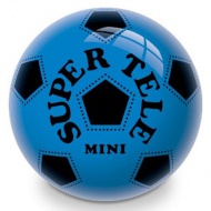 Modrá gumová lopta s futbalovým vzorom 14 cm - Mondo Toys