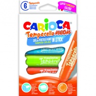 Neónové temperové tyčinky 6 ks set - Carioca