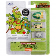 Ninja Turtles: Nano Hollywood Rides 3-dielny set prémiových kovových autíčok 4,5cm - Jada Toys