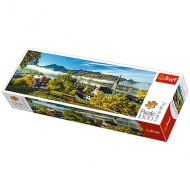 Panoráma puzzle pri jazere Schlier 1000 ks - Trefl