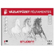 Polo-drevný špirálový náčrtník Student A/4