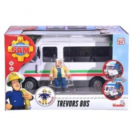 Požiarnik Sam: Autobus Trevora hrací set s dopravnými značkami - Simba Toys