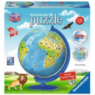 Puzzle skladačka zemeguľa so zvieratami sveta 180 ks - Ravensburger