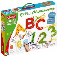 Quercetti: Montessori ABC+123 hračka na rozvoj zručnosti